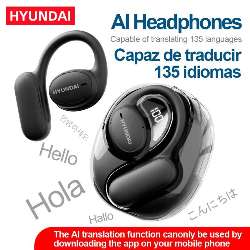 🌐🎧 HYUNDAI OpenAir5 AI – AI Translator + Music Earphones 🎵